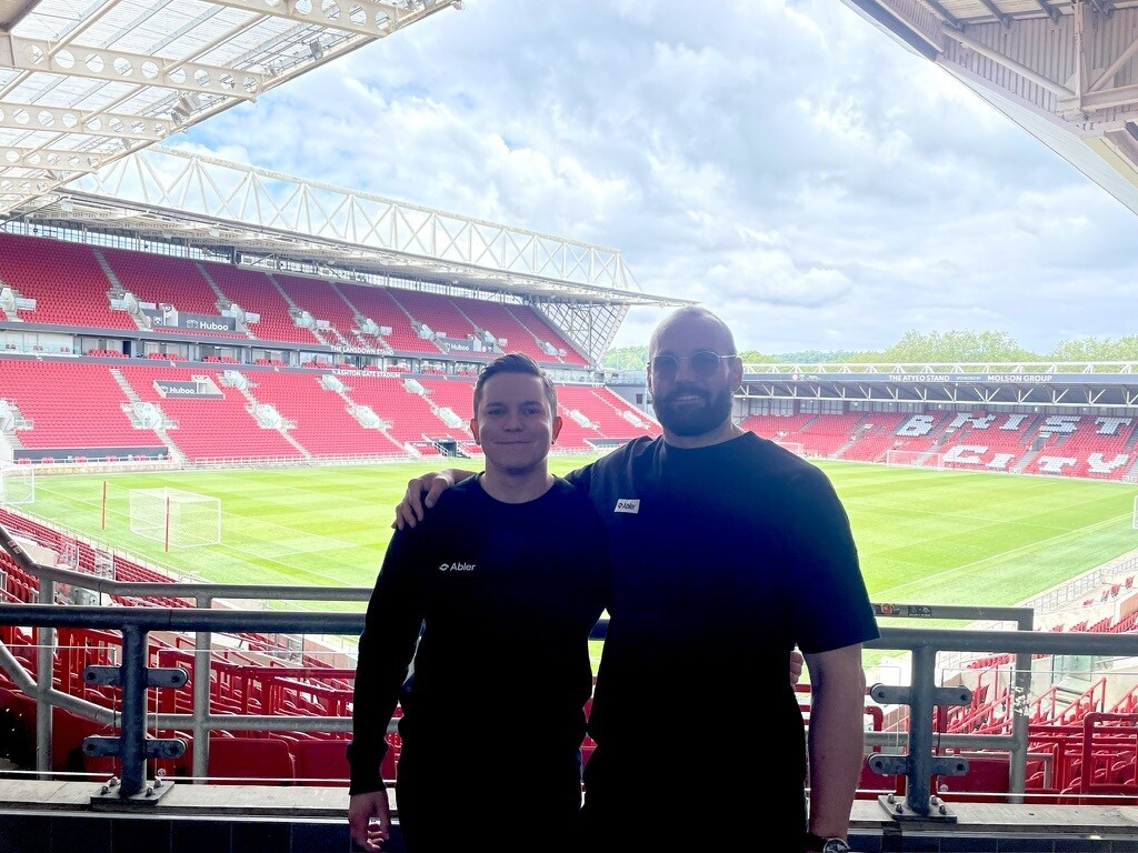 Kristjan Johannsson, Account Manager and Markus M. Maute, CEO at Asthon Gate Stadium